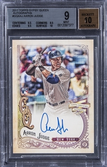 2017 Topps Gypsy Queen Autographs #GQAAJ Aaron Judge Signed Rookie Card - BGS MINT 9/BGS 10